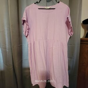 Lavender Ruffle Sleeve Top